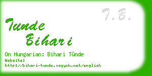 tunde bihari business card