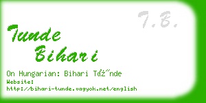 tunde bihari business card